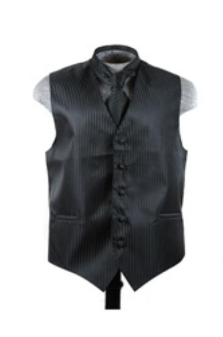 Dress Tuxedo Wedding Vest ~ Waistcoat ~ Waist coat Tie Set Black - Men's Neck Ties - Mens Dress Tie - Trendy Mens Ties mensusa