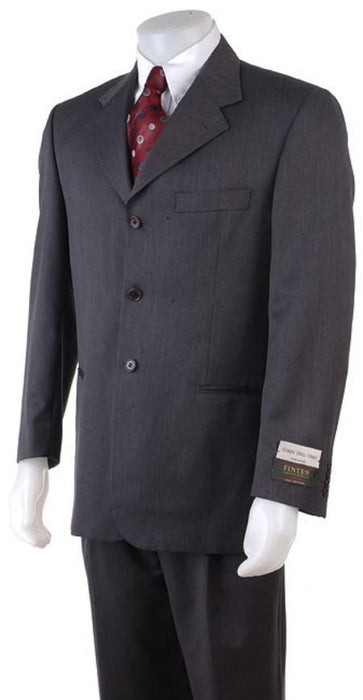 English Gray Double Vent Available in 2 or 3 Buttons Style Regular Classic Cut Super150's Wool Men's Cheap Priced Business Suits Clearance Sale - mensusa