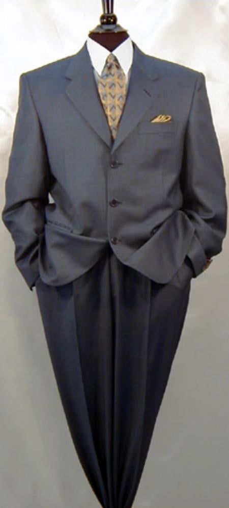 Expensive Half Canvas Quality Darkest Heather Charcoal Gray 3 Button Wool Suit Side Vented - mensusa