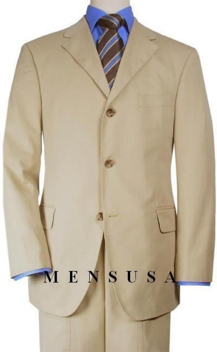 Extra Long Tan ~ Beige/Beige Suits XL Available in 2 Button Style Only for tall men Vented mensusa