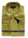 Fashion Cheap Priced Sale Men's New Gold Satin Dress Shirt Combinations SetTie Combo Shirts Men's Dress Shirt mensusa