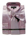 Fashion Cheap Priced Sale Men's New Pink Satin Dress Shirt Combinations Set Tie Combo Shirts Men's Dress Shirt mensusa