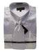 Fashion Cheap Priced Sale Men's New White Satin Dress Shirt Tie Combinations Set Men's Dress Shirt mensusa