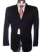 Fine Men's Dress Formal Jet Black Super Cheap Priced Business Suits Clearance Sale year round - mensusa