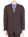 Fine Men's Modern Brown 100% Pure Year Round 2/3 Buttons Cheap Priced Business Suits Clearance Sale - mensusa