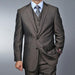 Fiorelli Men's Brown Teakweave 2-button Vested three piece suit mensusa