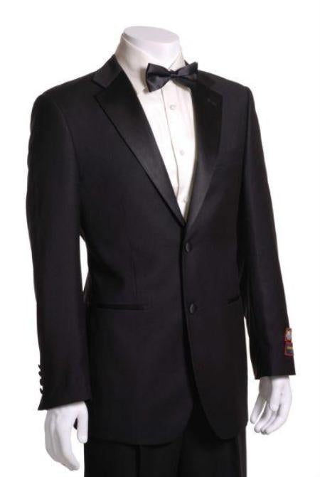 Flat Front Pants Tuxedo Black mensusa