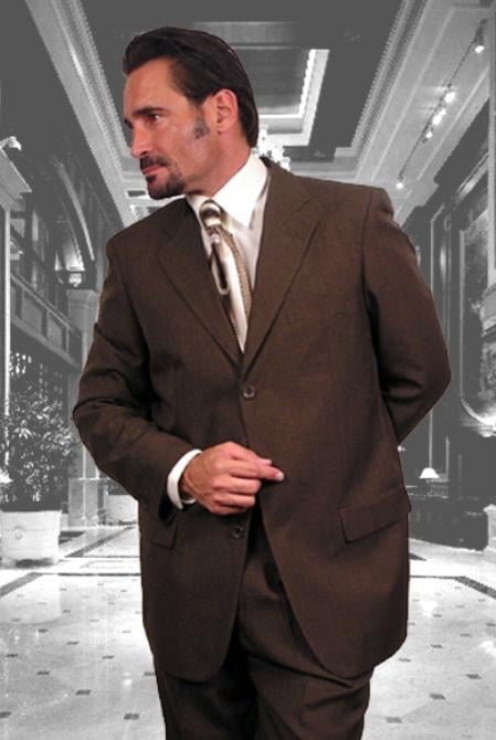 Gianni Brown Super 120's Cheap Priced Business Suits Clearance Sale Available in 2 or Three ~ 3 Buttons Style Regular Classic Cut mensusa