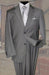 Gray Men's Wool Suit 2 Button 2pc Super 150's With Hand Pick Stitch Suit mensusa