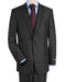 High-Quality Construction Two-Button Darkest Charcoal Gray Suit - mensusa