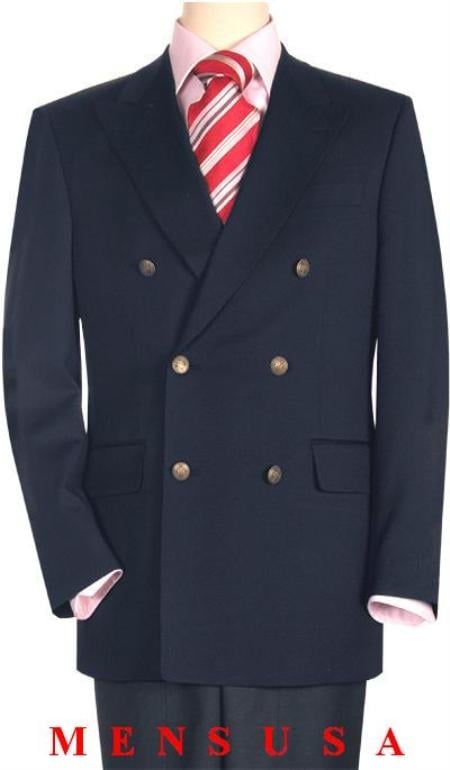 Highest Quality Navy Blue Double Breasted Cheap Priced Unique Dress Blazer For Men Jacket For Men Sale With Best Cut & Fabric mensusa