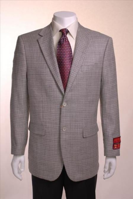 Houndstooth Black and White Birdseye Blazer For Men mensusa