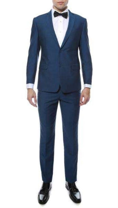 Men's Indigo ~ Bright Blue Two Button Classic Slim Fit Suit