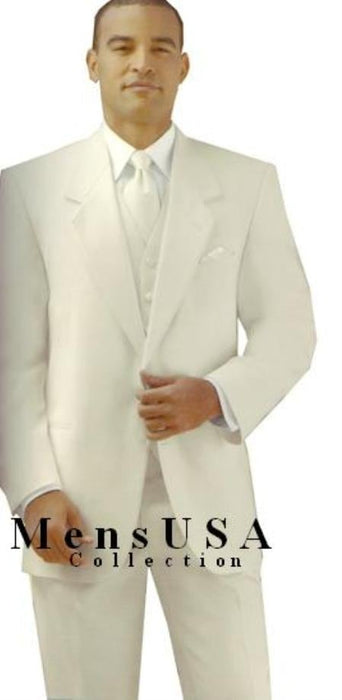 Ivory/Off White/Cream 2 button Style jacket non-vented Fashion Tuxedo For Men mensusa