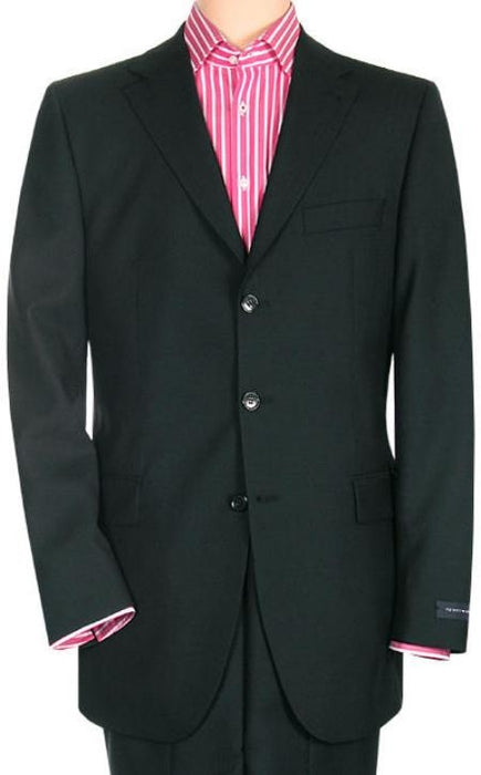 Jet Power Black Solid Black With Sheen!! Super 150's Men's Cheap Priced Business Suits Clearance Sale Side Back Vent Available in 2 or 3 Buttons Style Regular Classic Cut - mensusa