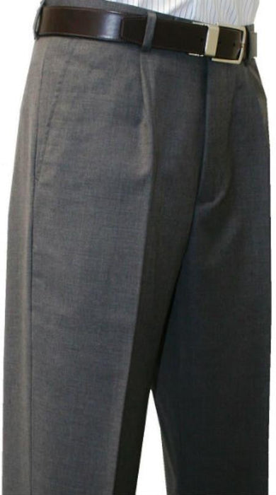 Men's Single Pleated Dress Pants Roma Medium Gray