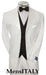 Light Weight White Men's Tuxedo 3 Buttons + Black Vested + Tuxedo Shirt & Bow Tie Package mensusa