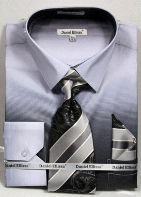 Black Colorful Men's Dress Shirt