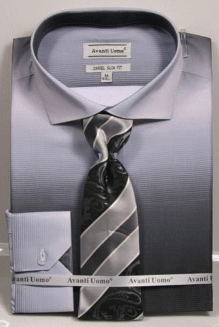 Colorful Black Men's Dress Shirt