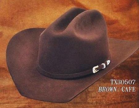 Tejana Cowboy Western Hat Texas Style 4X Felt Hats By Los Altos Brown