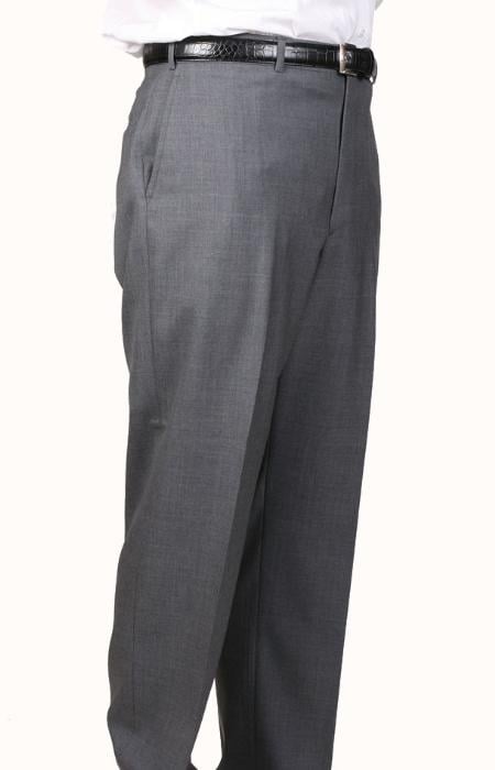 Medium Charcoal Bond Flat Front Trouser mensusa