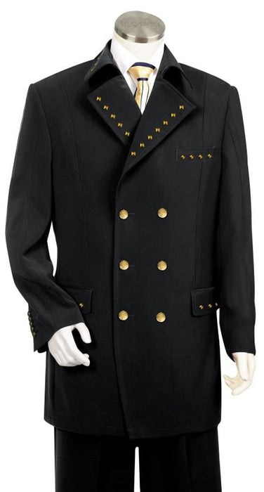 Men's Double Breasted fashion Zoot Suit - Pimp Suit - Zuit Suit Black