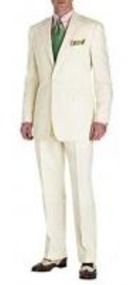 Men Ivory 2 Button Style Perfect For Wedding Jacket mensusa