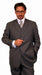 Men's 1920's 30's Fashion Look Available in 2 or 3 buttons Charcoal Gray Chalk Bold Pinstripe Vested 3 Piece three piece suit - Jacket + Pants + Vest mensusa