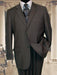 Men's 2 Button Extra Long Charcoal Grey Men's Business ~ Wedding 2 piece Side Vented Modern Fit Suits 2 Piece Suits For Men With a Smooth Pinstripe mensusa