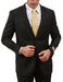 Men's 2 Button Front Closure Black Satin Trim Suit mensusa