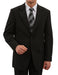 Men's 2 Button Front Closure Discounted Sale Fit Suit Black mensusa