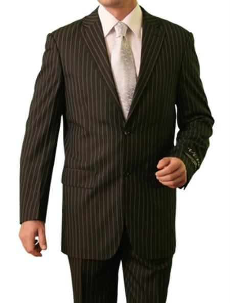 Men's 2 Button Front Closure Suit Grey mensusa