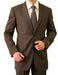 Men's 2 Button Front Slim Brown Shadow Stripe ~ Suit Mini Stripe mensusa