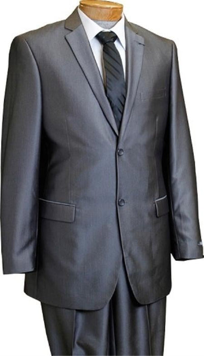 Men's 2 Button Slim Cut Pinstripe Conservative Pattern Grey TNT Suit Grey Mini Stripe Tapered Cut mensusa