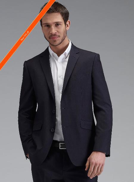 Men's 2 Button Slim Fitted Dark Navy Tonic Cheap Priced Business Suits Clearance Sale mensusa