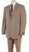 Men's 2 Two Button Super 100's HW0462 Coffe ~ Tan ~ Beige Business Summer 2 Piece Suits For Men Double Side Vent mensusa