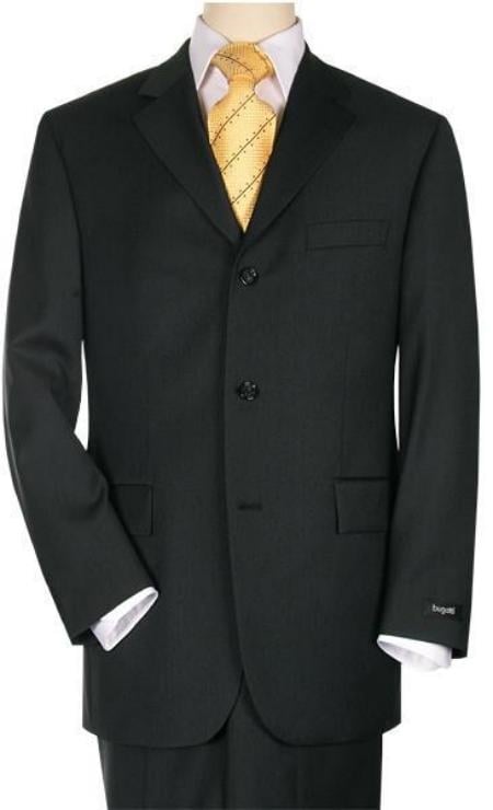 Men's 3 Buttons Men's Cheap Priced Business Suits Clearance Sale Jet Black premier quality italian fabric Super 150s - mensusa