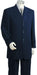 Men's 3 Piece Fashion Dark Navy Zoot Suit mensusa