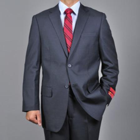 Men's Authentic Mantoni Brand patterned 2-button Dark Grey Suit - High End Suits - High Quality Suits mensusa