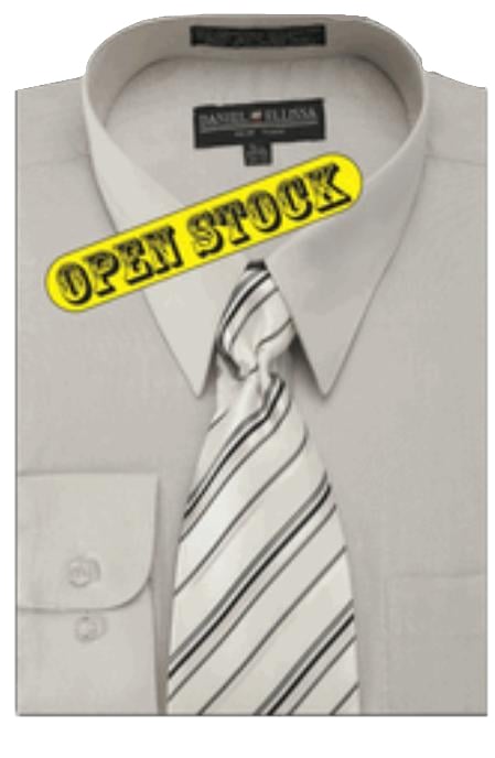 Men's Basic Shirt with Matching Tie and Hanky mensusa