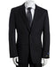 Men's Black 2-Button Suit With Single Pleated Pants mensusa