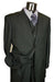 Men's Black Pinstripe 3pc 2 Button Italian Designer Suit Black mensusa