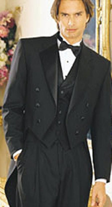 Men's Black Six Button Tailcoat Tuxedo Jacket with the tail suit mensusa