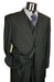 Men's Black Stripe ~ Pinstripe Vested 3 Piece 2 Button Flat Front Pants Three Piece Suit mensusa