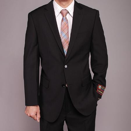 Men's Black patterned 2-button Suit 2 Piece Suits - Two piece Business suits Suit mensusa