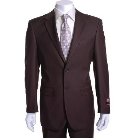 Men's Brown 2-button Suit 2 Piece Suits - Two piece Business suits Suit mensusa