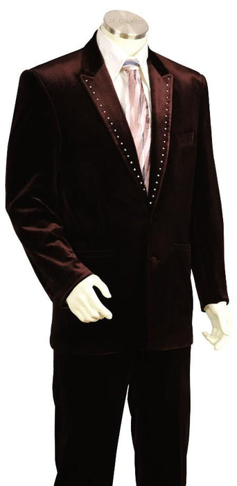 Men's Brown Velvet Suit ~ Velour Fashion Unique Looking Fashion Tuxedo For Men mensusa