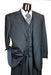 Men's Charcoal Pinstripe 3pc 2 Button Italian Designer Suit Charcoal Stripe Pin Stripe mensusa