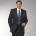 Men's Dark Navy Blue Stripe ~ Pinstripe Peak Lapel affordable suit online sale 2 Piece Suits - Two piece Business suits Suit mensusa