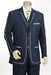 Men's Dark Navy Denim Cotton Fabric Blazer mensusa